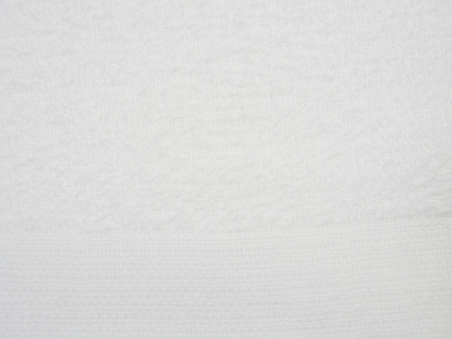めずらしい450g[120匁]日本製純白タオル(ボーダーなし平地付)4