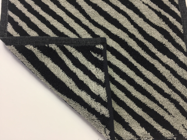 ゼブラ柄ミニハンカチ2色セット(ブラウン/グレー)