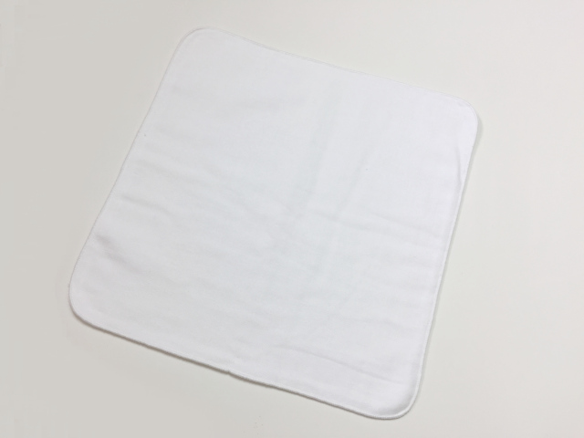表ガーゼ角丸タオルハンカチ